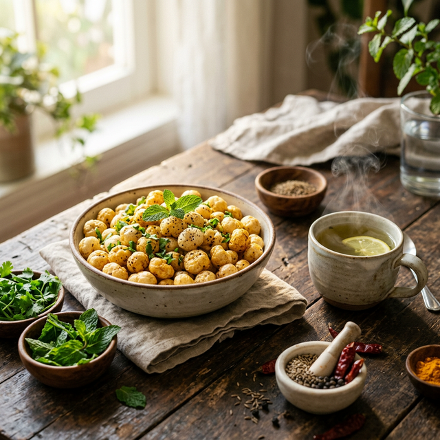 Morning wellness and fresh makhana